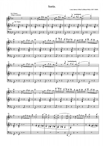 Lefébure-Wély - Sortie, L'Organiste moderne, 11e livraison - Score