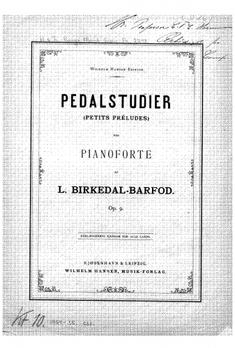 Birkedal-Barfod - Pedalstudier - Score