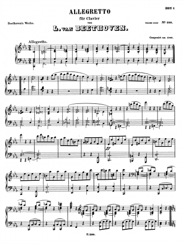Beethoven - Allegretto - Score