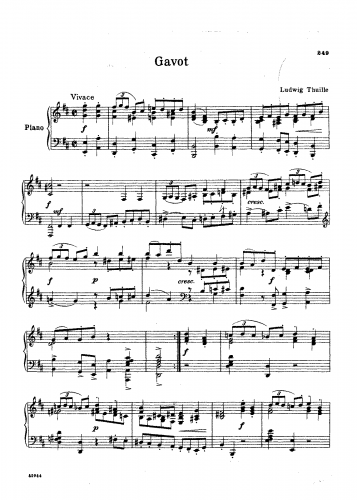 Thuille - Gavot - Score