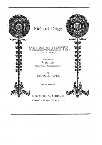 Drigo - Arlekinada - Valse-bluette For Violin and Piano (Auer)
