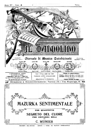 Munier - Mazurka sentimentale - Score