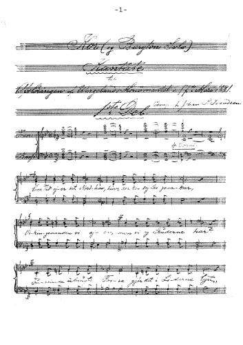 Svendsen - Kantate til avsløringen av Wergelandmonumentet, Op. 25b - Choir and (solo) baritone part
