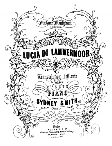 Smith - Lucia di Lammermoor, Op. 7 - Score