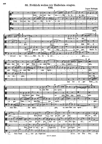 Hellinck - Fröhlich wollen wir Halleluia singen - Score