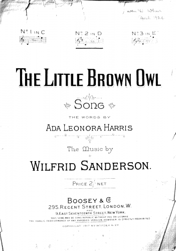 Sanderson - The Little Brown Own - Score