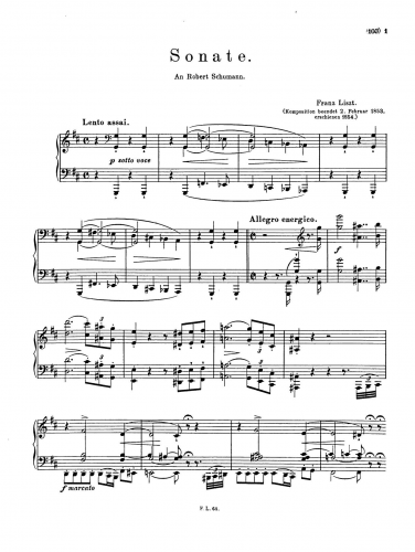 Liszt - Piano Sonata - Score
