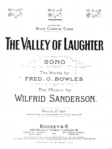 Sanderson - The Valley of Laughter - Score