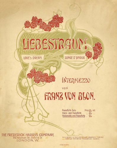 Blon - Liebestraum - Scores and Parts - Piano score and Cello part