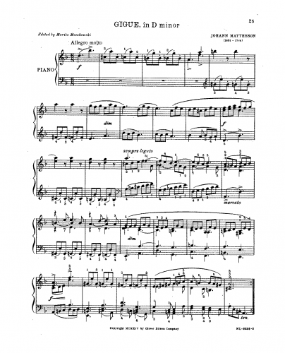 Mattheson - Suite No. 1 in D minor - 7. Gigue