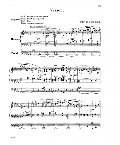 Rheinberger - 12 Characteristic Pieces, Op. 156 - No. 5. Vision