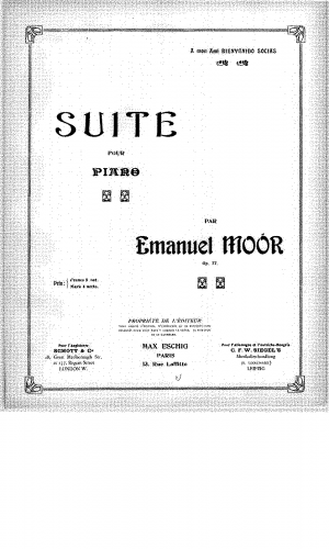 Moór - Suite, Op. 77 - Score