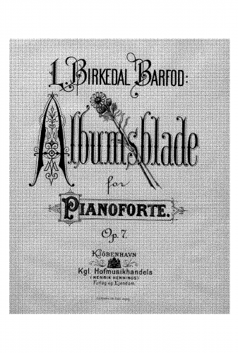 Birkedal-Barfod - Albumsblade - Score