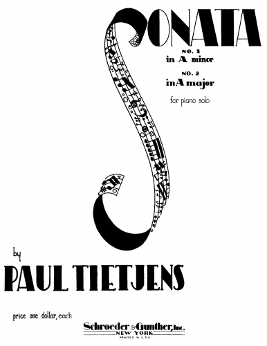 Tietjens - Piano Sonata No. 2 - Score