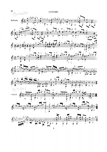 Aguado - 6 Menuets et 6 Valses, Op. 12 - Score