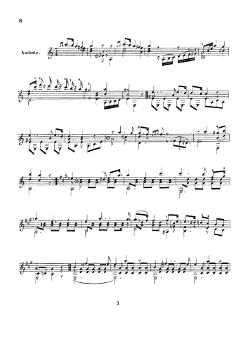 Aguado - 4 Andantes and 4 Waltzes, Op. 5 - 1 Andante1 Waltz