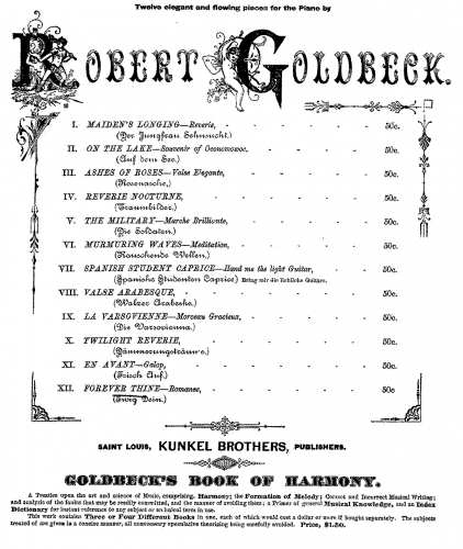 Goldbeck - Ewig Dein - complete score