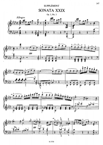 Dussek - Piano Sonata No. 29, Op. 5 No. 3 - Complete piece