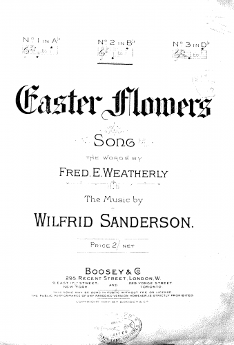 Sanderson - Easter Flowers - Score