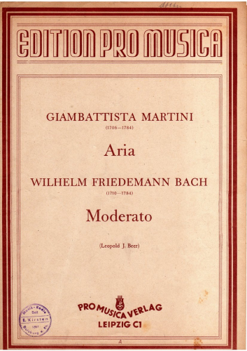 Martini - Aria - Piano Score - Score