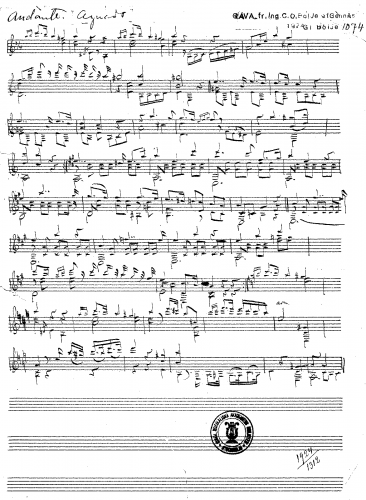 Aguado - 4 Andantes and 4 Waltzes, Op. 5 - Andante 1