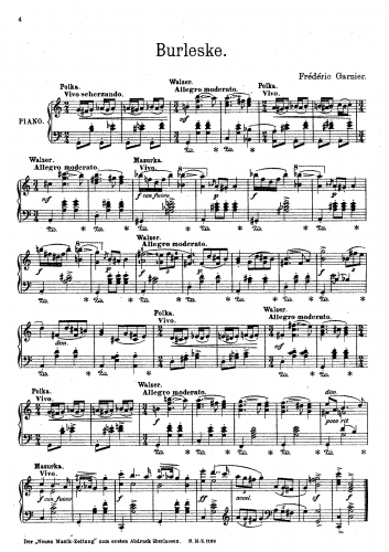 Garnier - Burleske - Score