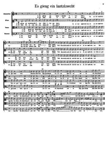 Bruck - Es gieng ein landzknecht - Score