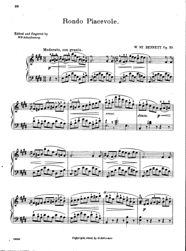 Bennett - Rondo piacevole, Op. 25 - Score