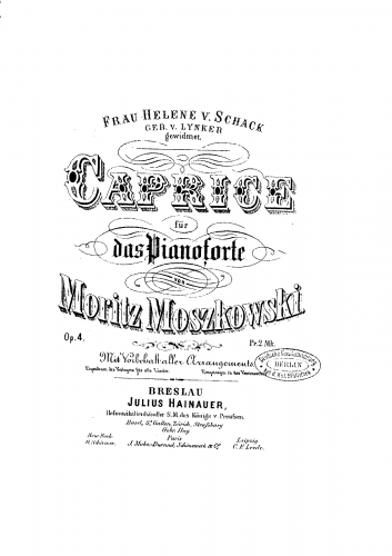 Moszkowski - Caprice - Score