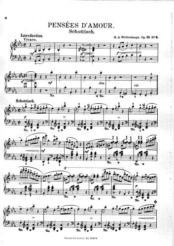 Wollenhaupt - Pensées d'amour - 3. Schottisch - Score