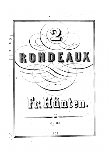 Hünten - 2 Rondeaux, Op. 110 - No. 1