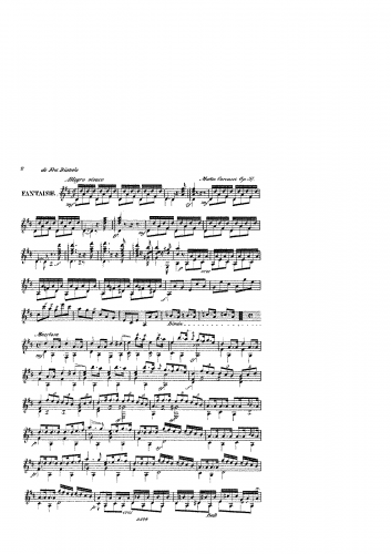 Carcassi - Fantaisie sur l'opera 'Fra Diavolo', Op. 37 - Score