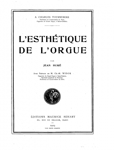 Huré - L'Esthétique de L'Orgue - Complete Book