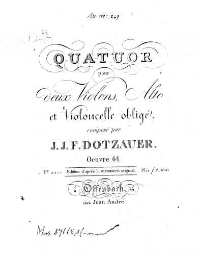 Dotzauer - String Quartet