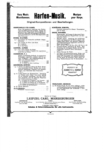 Schuëcker - Traumerei, Op. 44 - Harp score