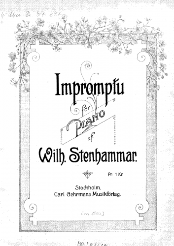 Stenhammar - Impromptu - Score