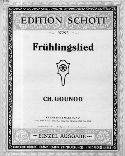 Gounod - Au printemps - For Violin and Piano (Geisendorfer)