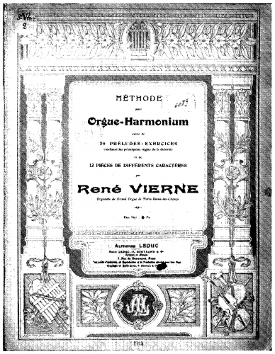 Vierne - Méthode pour Orgue-Harmonium - Complete Book