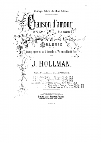 Hollman - Chanson d'amour - Scores and Parts