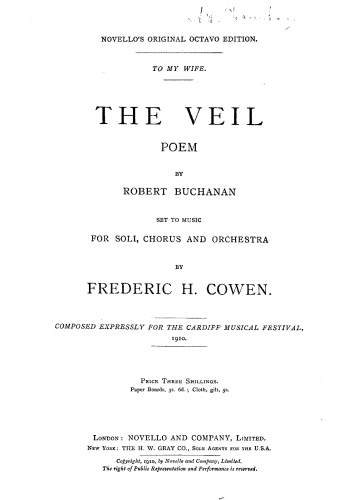 Cowen - The Veil - Vocal Score - Vocal Score