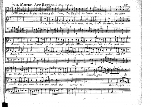 Charpentier - Ave Regina, H.22 - Score