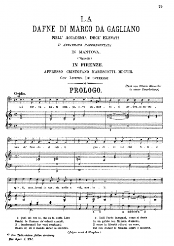 Gagliano - Dafne - Score