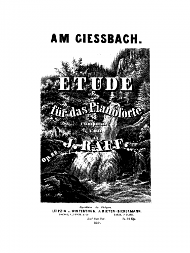 Raff - Am Gießsbach, Op. 88 - Score