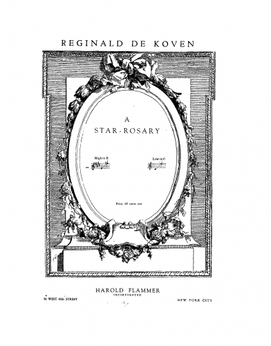 De Koven - A Star-Rosary - Score