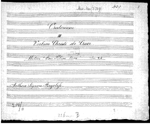 Pergolesi - Verbum Christi di croce - Score