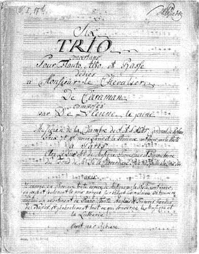 Devienne - 6 Trios for Flute, Viola and Cello