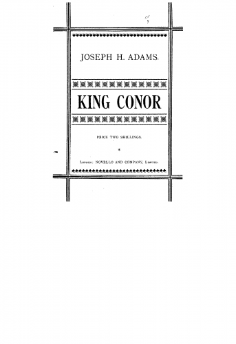 Adams - King Conor - Vocal Score - Score