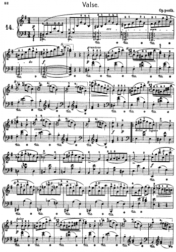 Chopin - Waltz in E minor - Piano Score - Score