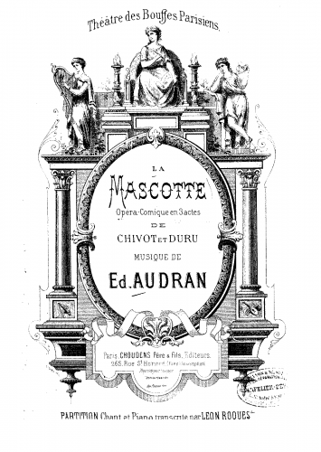 Audran - La mascotte - Vocal Score - Vocal Score