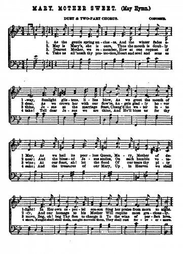 Concone - Mary, Mother Sweet - Piano Score